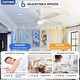 preview thumbnail 26 of 71, 45 Inch / 52 Inch White Ceiling Fan with Dimmable LED Light and Remote, 6-Speed Reversible DC Motor, ABS Blades