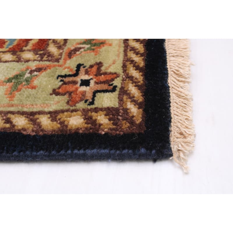 ECARPETGALLERY Hand-knotted Jules Sultane Dark Navy Wool Rug - 9'10 x 13'11