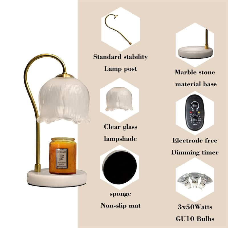 Marble Candle Warmer Lamp with Timer Table lamp