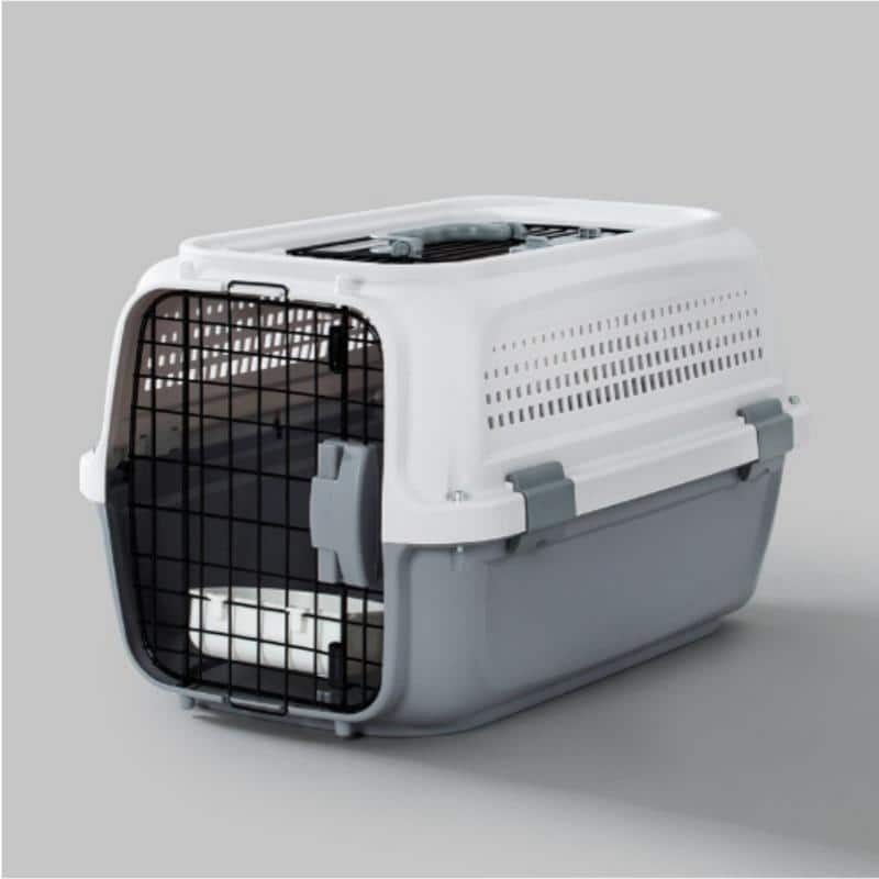 Plastic Cat Carrier with Integrated Litter pan