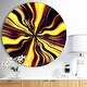 preview thumbnail 1 of 7, Designart 'Yellow Purple Black Fantasy' Oversized Modern Wall CLock