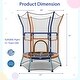 preview thumbnail 6 of 25, Mini Trampoline for Kids with Safety Enclosure Net and Foam Handles