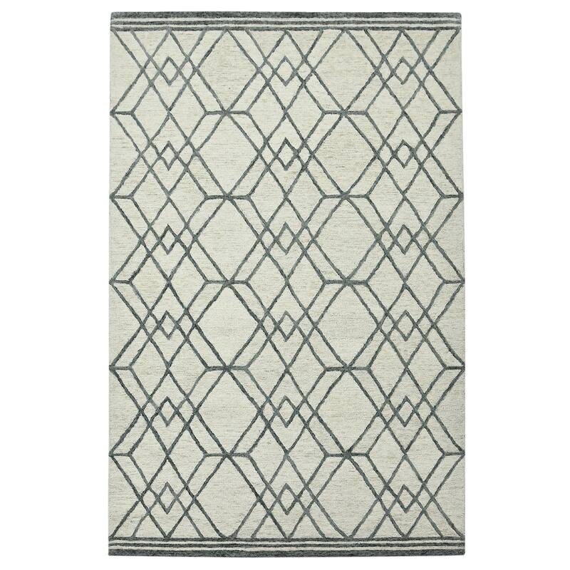 HomeRoots Geometric Lodge Rectangle Area Rug