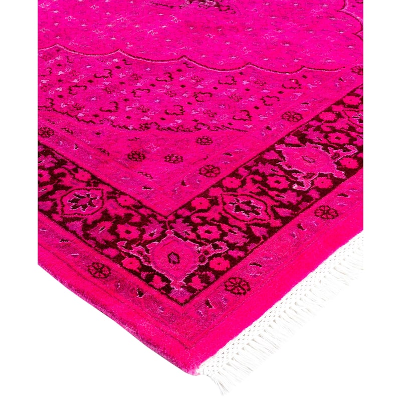Overdyed One-of-a-Kind Hand-Knotted Area Rug - Pink - 4' 7" x 7' 4"