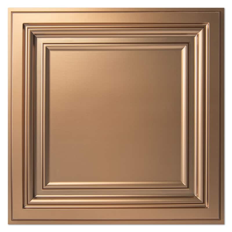 Art3d 2x2 ft. PVC Ceiling Tiles in Bronze,Glue Up Ceiling Tiles, Lay-in Celing Tiles - Slik Bronze