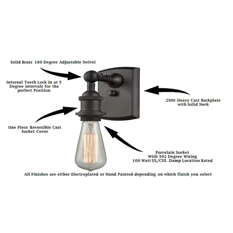 Innovations Lighting Disc Single Light 10" Wide Bathroom Sconce