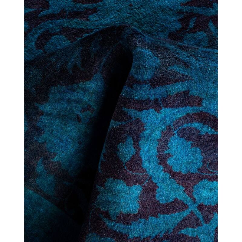 Fine Vibrance One-of-a-Kind Hand-Knotted Area Rug - Blue, 4' 2" x 6' 2" - 4' 2" x 6' 2"