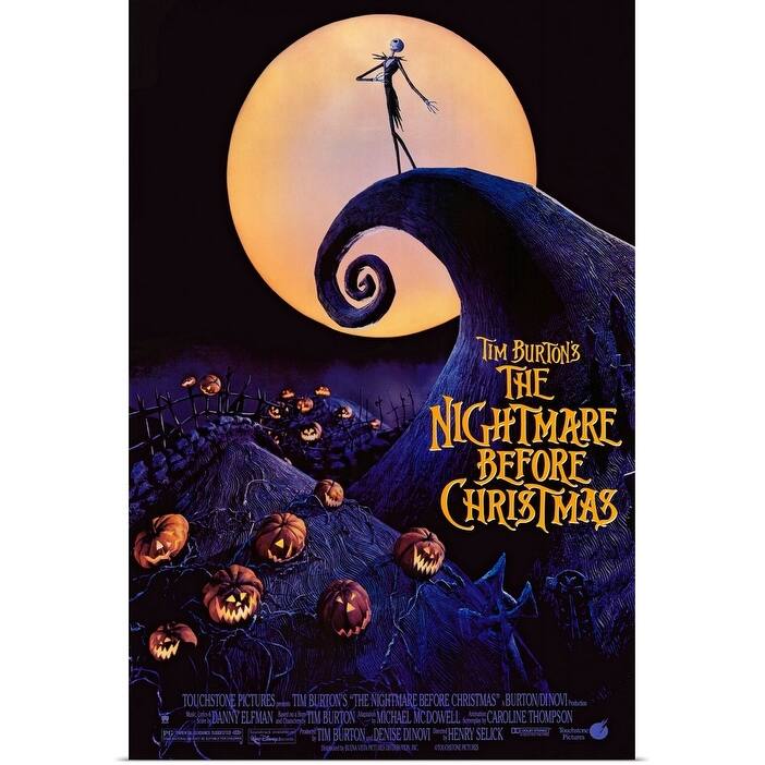 "Tim Burtons The Nightmare Before Christmas (1993)" Poster Print - Multi