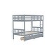 preview thumbnail 21 of 31, Twin Over Twin Rubber Wood Bunk Bed with 2 Drawers, Convertible into 2 Twin Beds