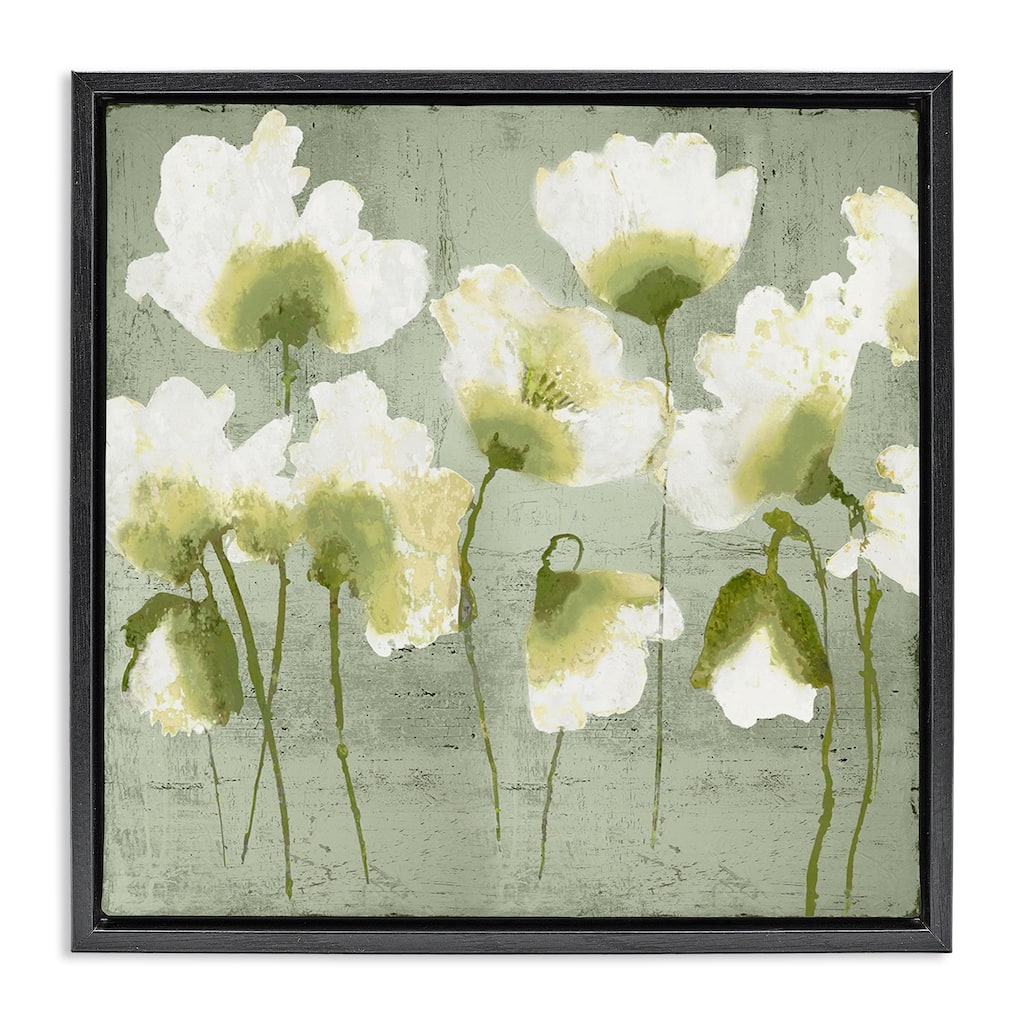 Stupell Charming Flower Impressions Framed Floater Canvas Wall Art Design By Vanessa Austin