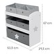 preview thumbnail 2 of 4, Roba Play Shelf - Grey Stars - Children's Multi-Bin Toy Organizer, Shelf Storage Cabinet With 5 Fabric Boxes, Boys & Girls