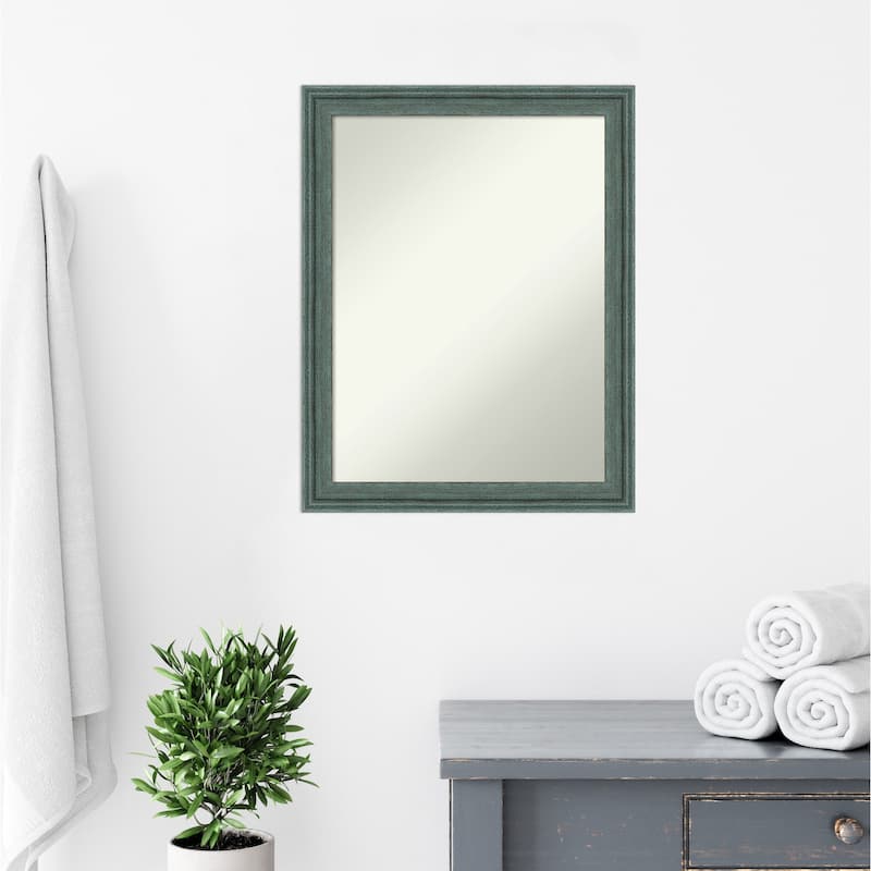 Upcycled Non-Beveled Wood Framed Bathroom Vanity Wall Mirror