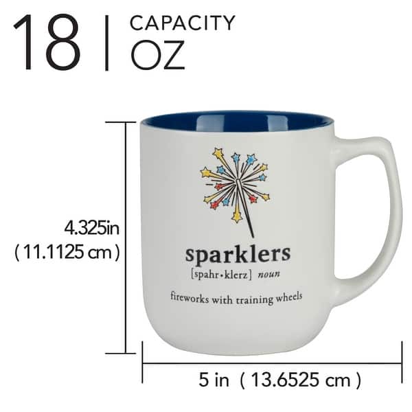 Certified International Patriotic Words Set of 4 Mugs