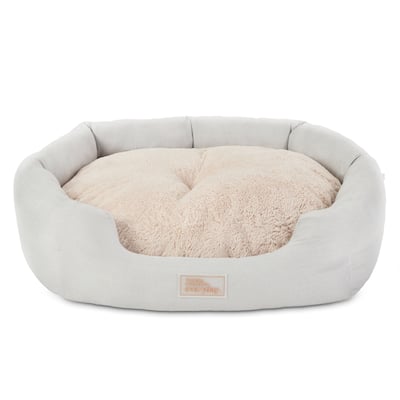 TOWN & COUNTRY EVERYDAY CuddleTown Faux Linen Comfy Cozy Cuddler Pet Bed