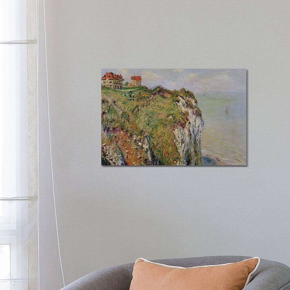 iCanvas "Cliff at Dieppe, 1882 " by Claude Monet Canvas Print