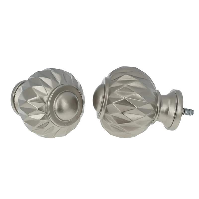 Meriville 3/4" Diameter Single Window Curtain Rod, Castani Finial
