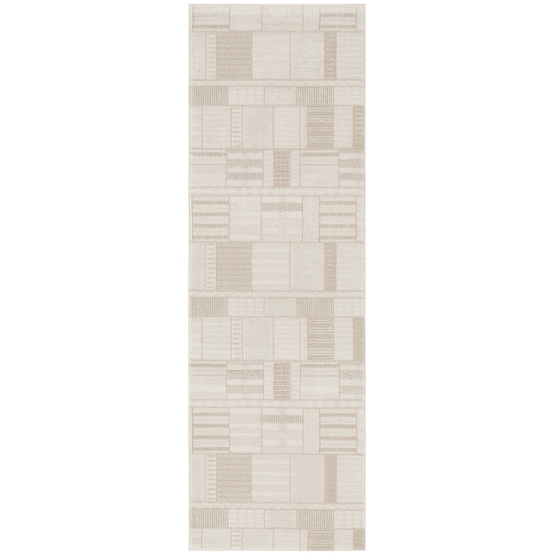 Nourison Nordic Indoor only Geometric Area Rug - 2' x 6' - Ivory/Beige - Runner