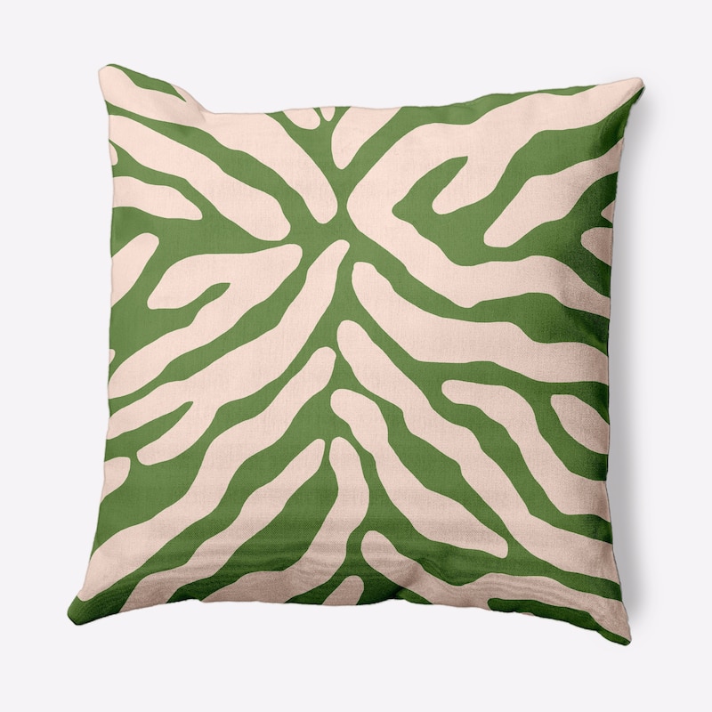 Animal Stripe Decorative Throw Pillow - Light Olive - 16" x 16"