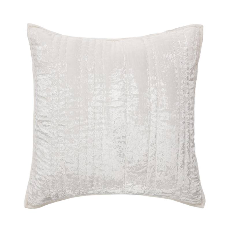 Villa by Classic Home Seville Velvet Sham - 26x26 Euro Square - Ivory