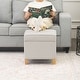 preview thumbnail 109 of 149, Adeco Square Storage Ottoman 17 inch Footstool