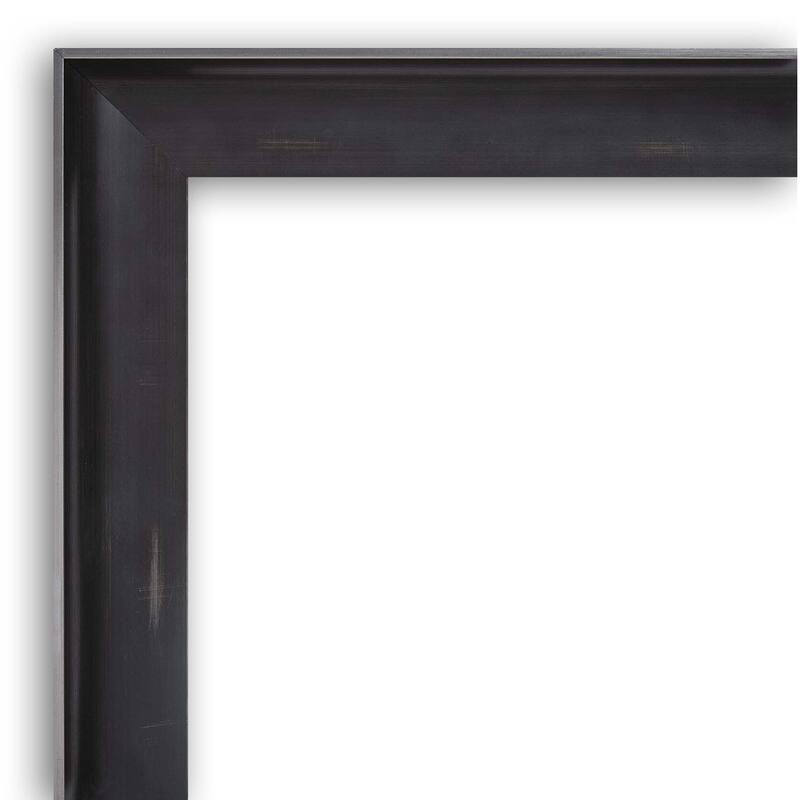 Allure Charcoal Wood Framed White Corkboard Bulletin Board, Organization Board, Pin Board