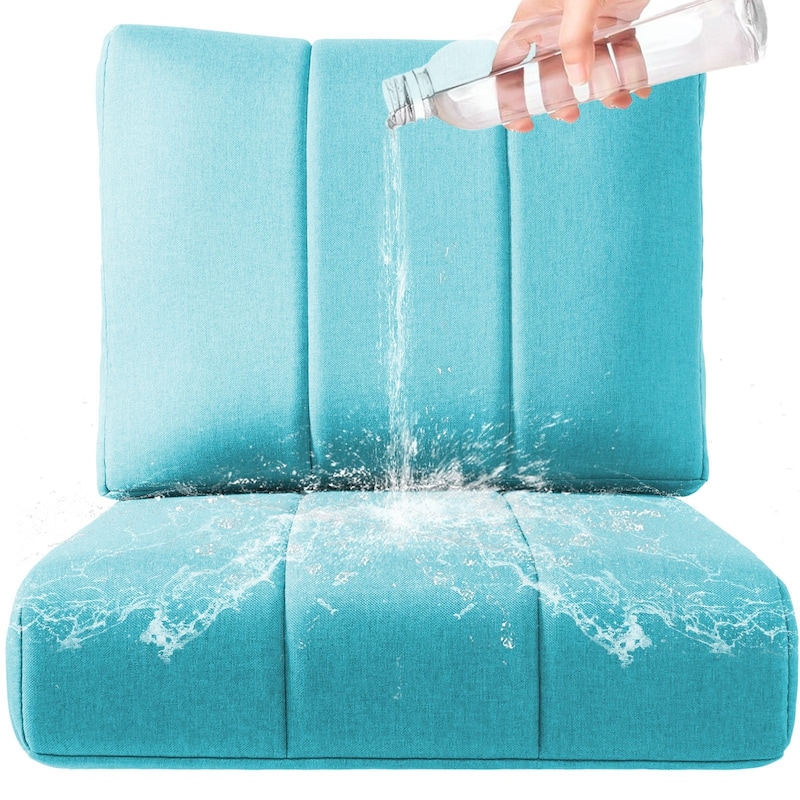 Ivora 24" W x 24" D x 6" T Water & Fade Resistant Outdoor Lounge Chair Replacement Cushion Set