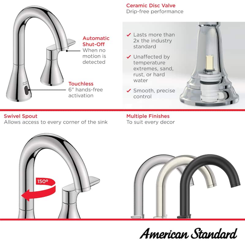 American Standard 7061.857 Aspirations 1.20 GPM Widespread Bathroom
