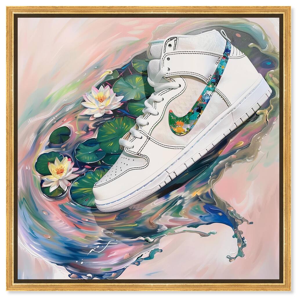 Lilypads Sneaker Splash Canvas by Art Remedy
