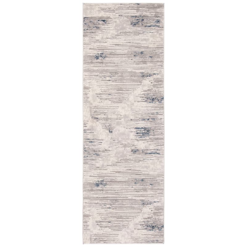 SAFAVIEH Meadow Giantvigka Modern Abstract Rug - 2'7" x 8' Runner - Grey/Ivory