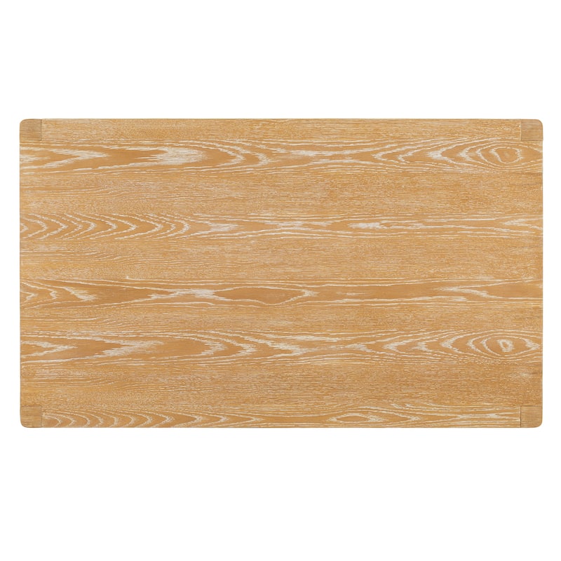 7-Piece, Retro Dining Table Set with Rectangular Wood Dining Table Set and 6 Chairs, for Dining Room and Kitchen, Natural