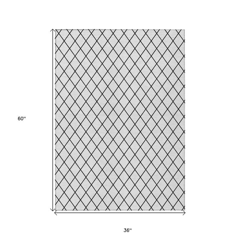 HomeRoots Geometric Transitional Rectangle Outdoor Rug