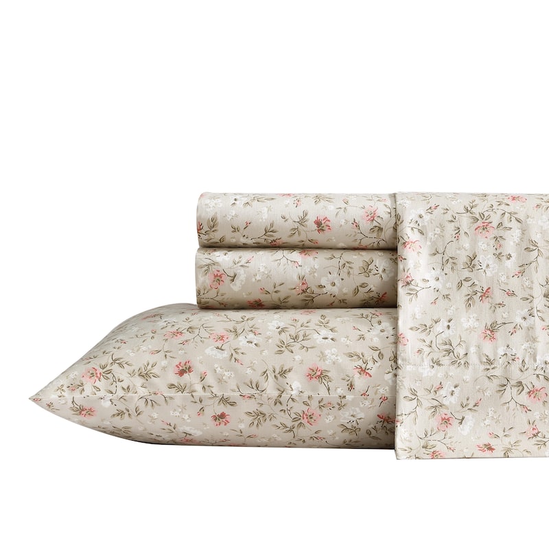 Laura Ashley Soft & Silky Sateen Printed Cotton Sheet Set