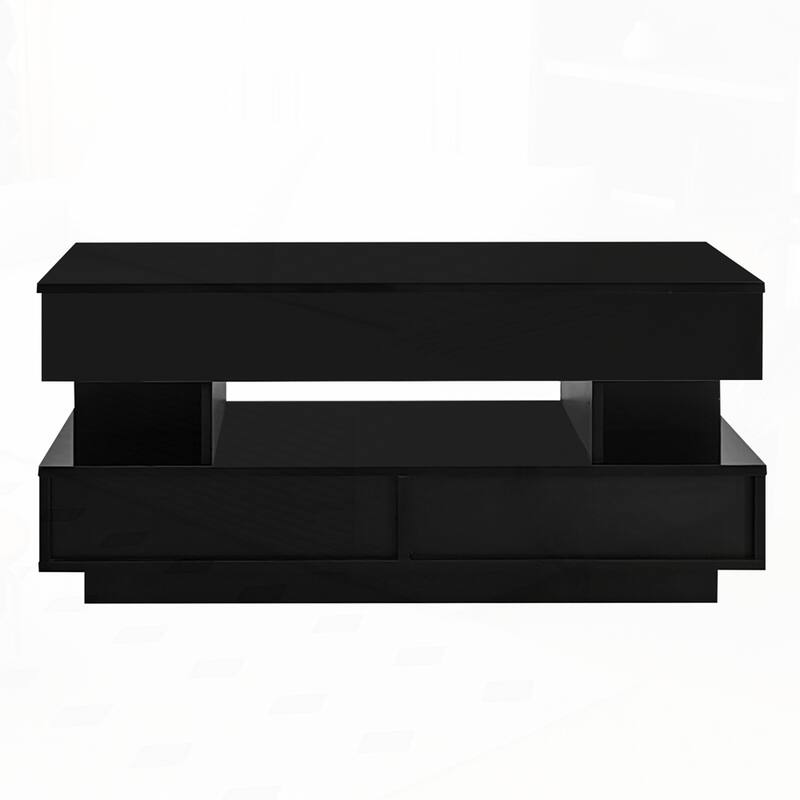 Lift-Top Coffee Table with High-Gloss Finish for Living Room
