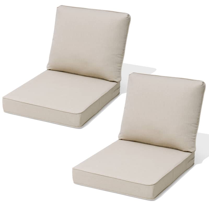 27.6 x 24.4 in Outdoor Indoor Patio Seat Cushions Set - 2PC - PUTTY
