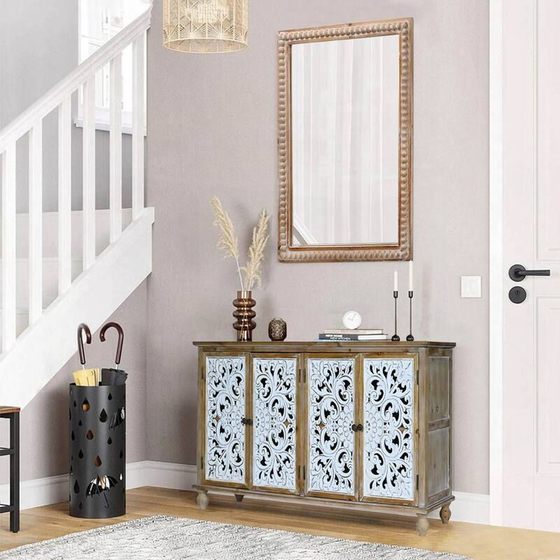 Abstract Irregular Shape Curvy Mirror - Antique Natural
