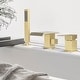 preview thumbnail 40 of 50, Solid Brass Waterfall Roman Tub Faucet with Hand Shower