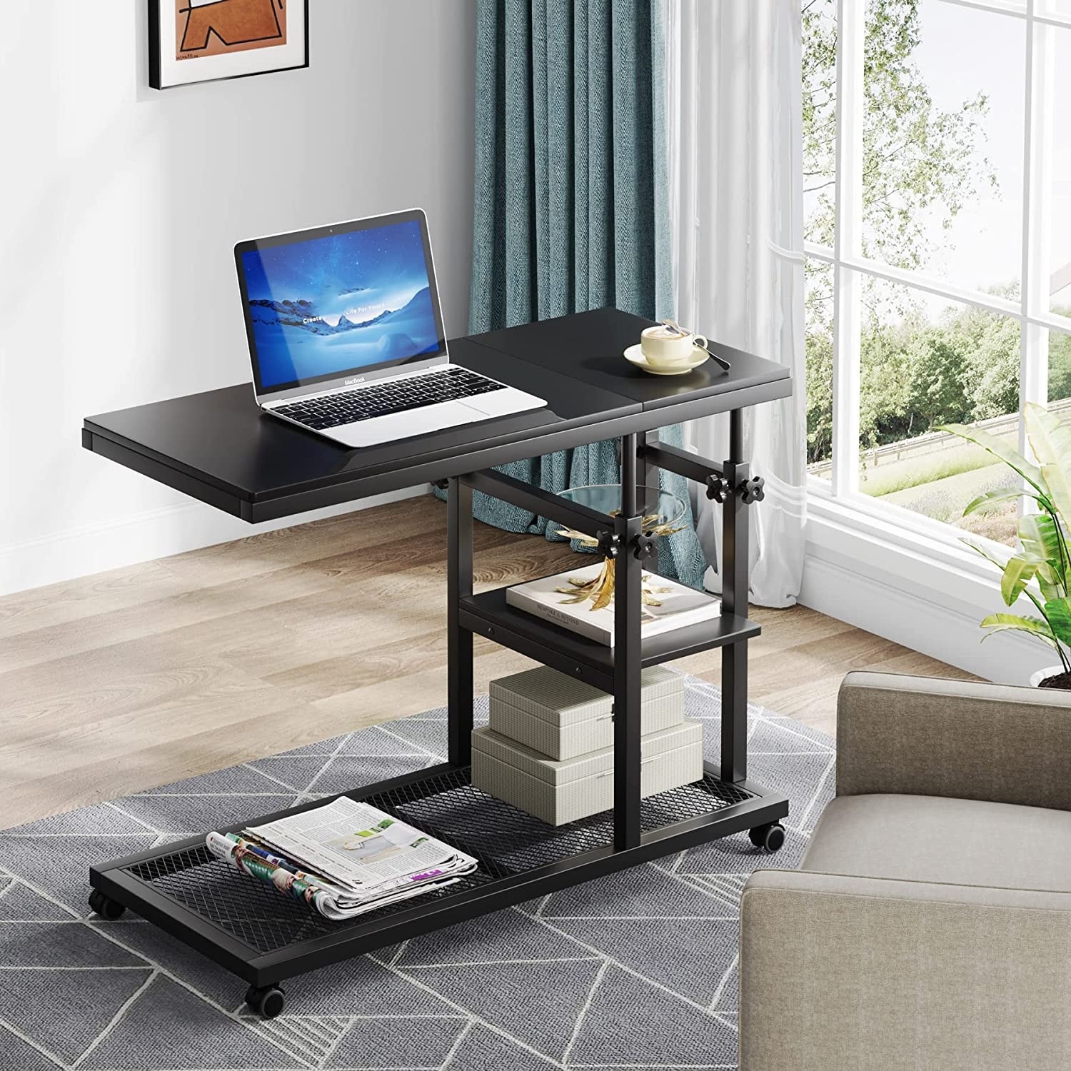 Height-Adjustable-C-Side-Table