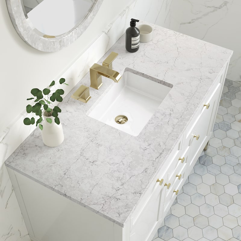 James Martin Vanities Chicago 48" Single Vanity, Glossy White