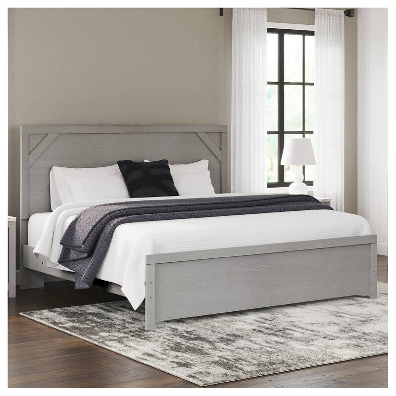 Cottonburg Gray Panel Bed - King
