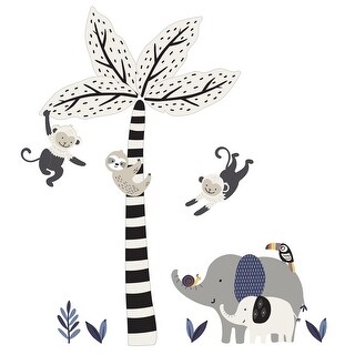 Lambs Ivy Jungle Party Monkey Elephant Tree Nursery Wall Decals