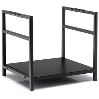 Stylish Firewood Log Rack Featuring Unique Handle and Elevated Base ...