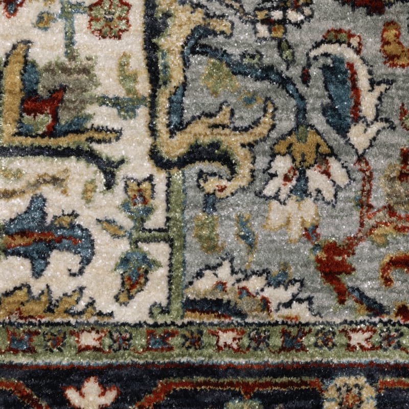 Esme Traditional Medallion Red/ Blue Area Rug