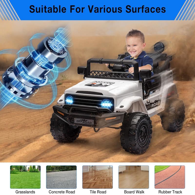 12V Kids 2-Seater Ride On Truck Car Electric Vehicles with Parent Remote