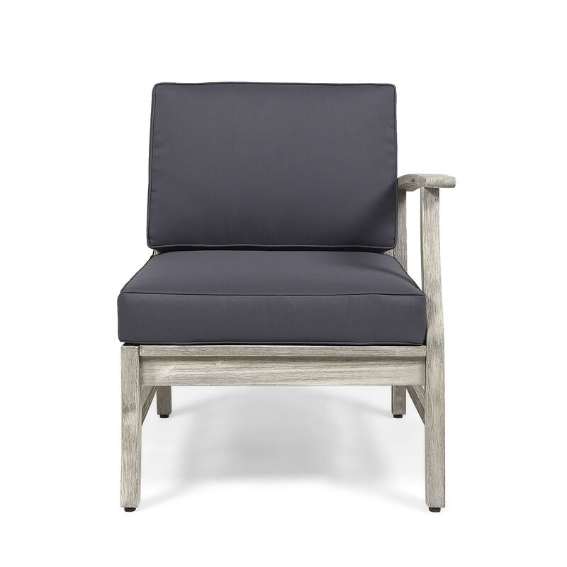 Perla Outdoor Acacia 4-pc. Cushioned Sofa and Table Set by Christopher Knight Home