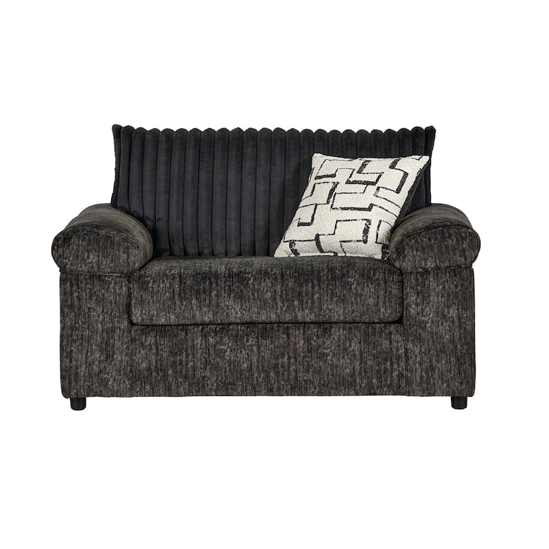 Roundhill Furniture Nason Wide Wale Corduroy Living Room 4-Piece Sofa Set
