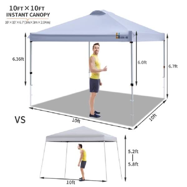 10x10 Pop Up Canopy,Portable Folding Instant Canopy Tent with Roller