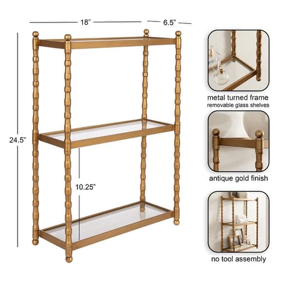 Kate and Laurel Prisha Tiered Wall Shelf - 18x7x25