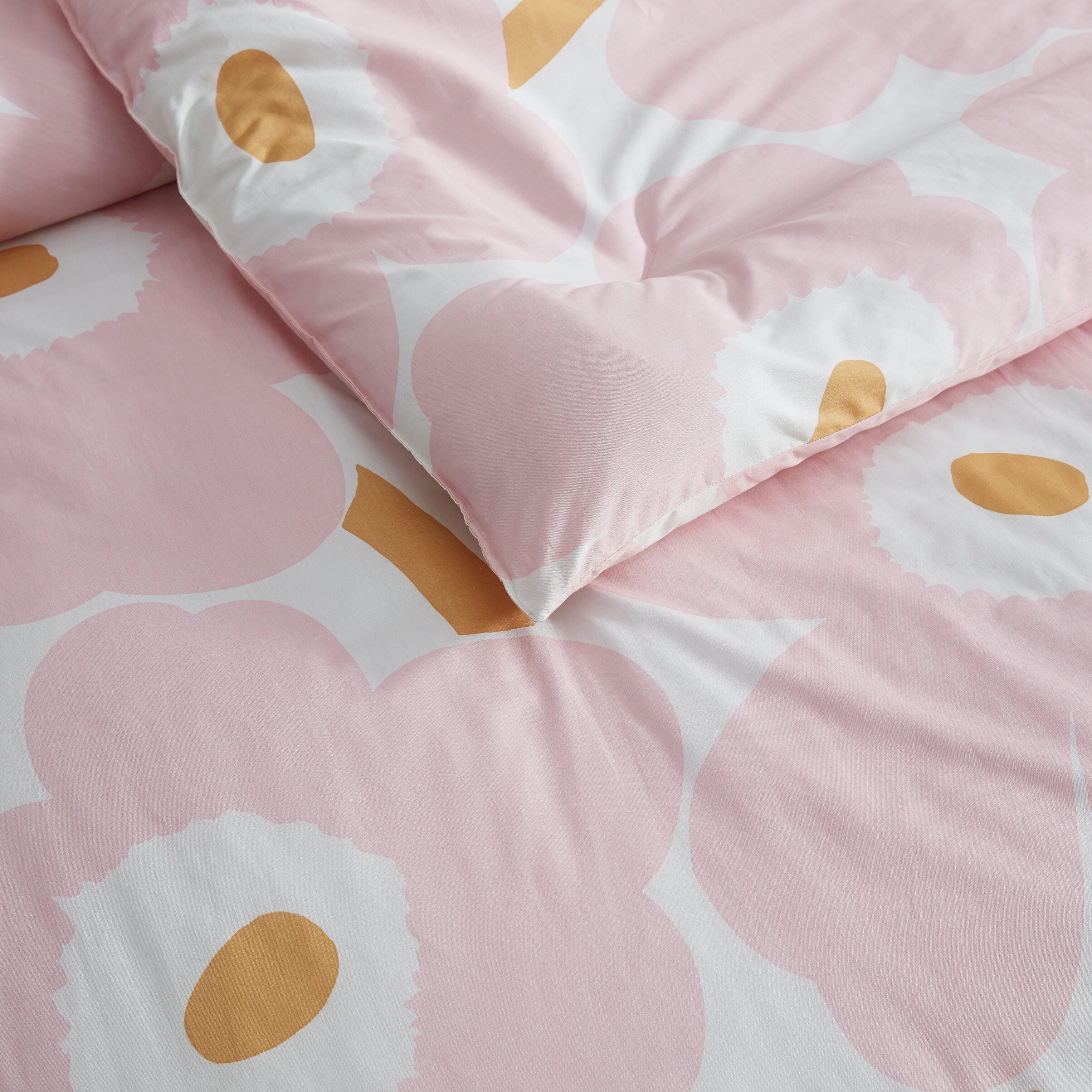 Marimekko Unikko Pink Cotton Reversible Comforter Set - Overstock