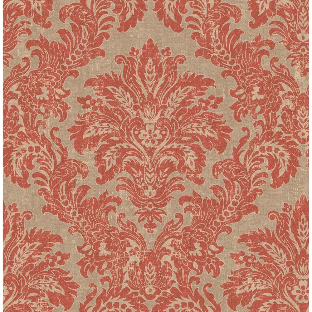 Seabrook Designs Sultana Damask Unpasted Wallpaper - 20.5 in. W x 33 ft. L