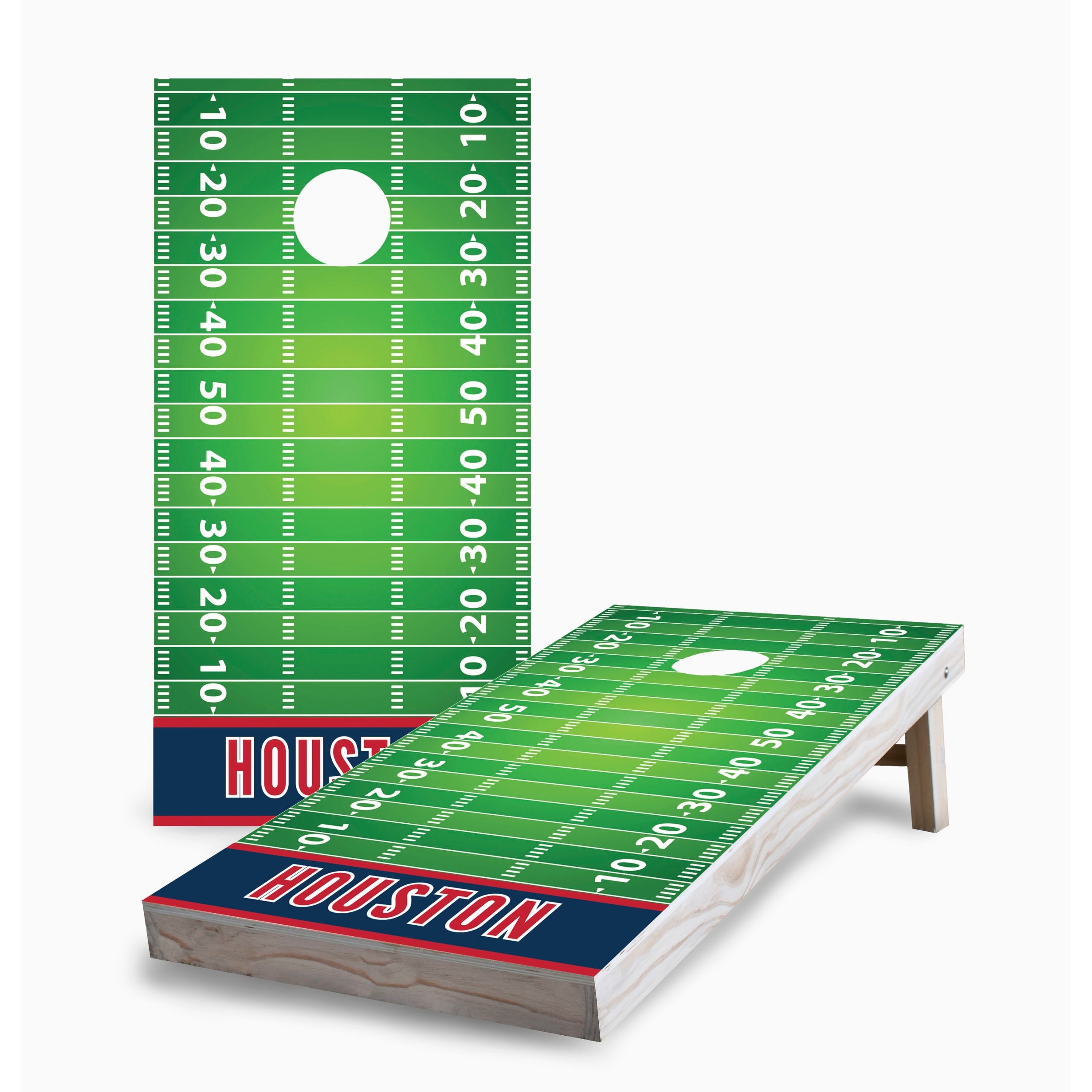 Houston Football Corn Hole Board Set w Case & Lights